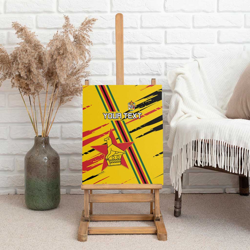 Custom Zimbabwe Football Canvas Wall Art Grunge Style