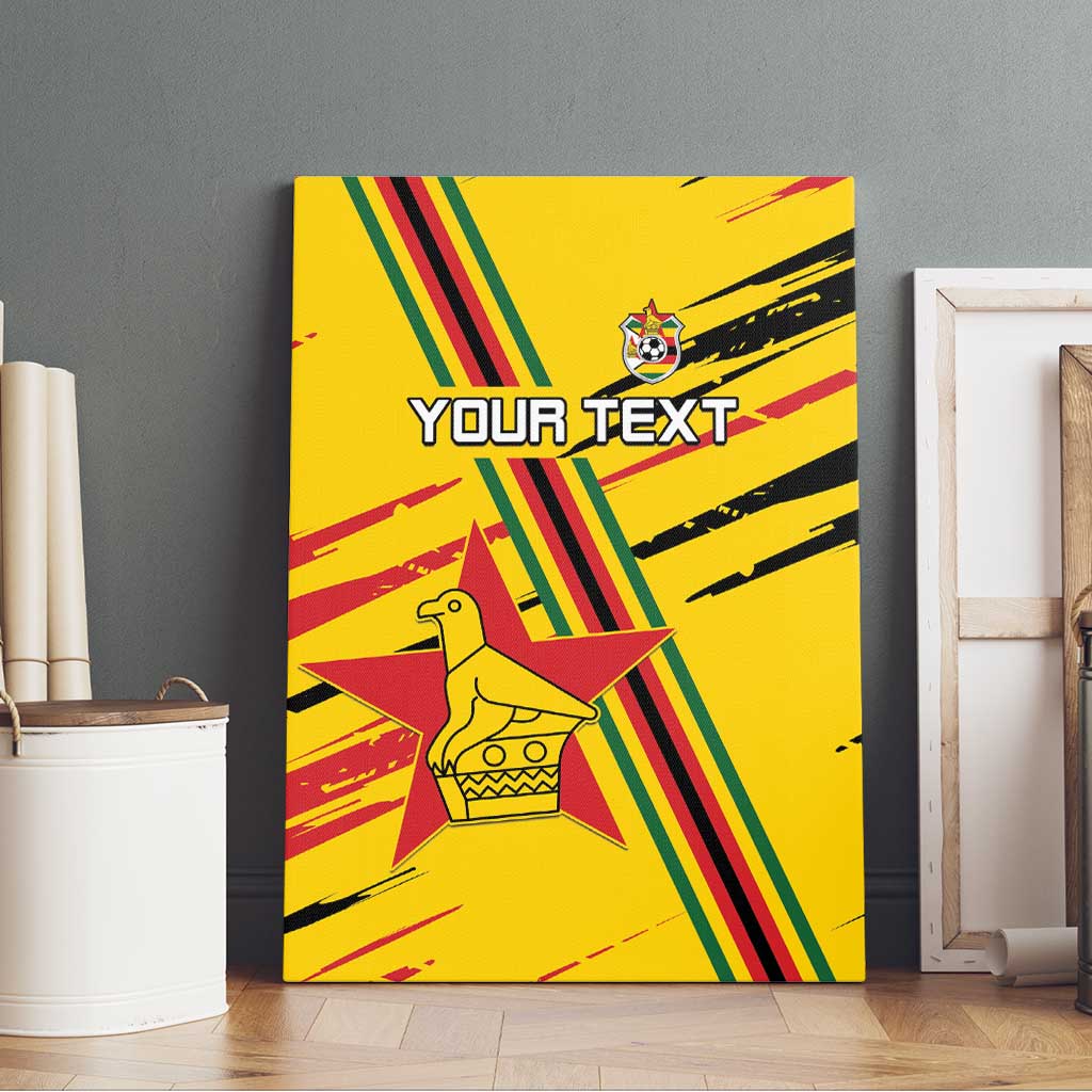 Custom Zimbabwe Football Canvas Wall Art Grunge Style
