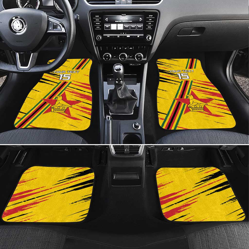 Custom Zimbabwe Football Car Mats Grunge Style