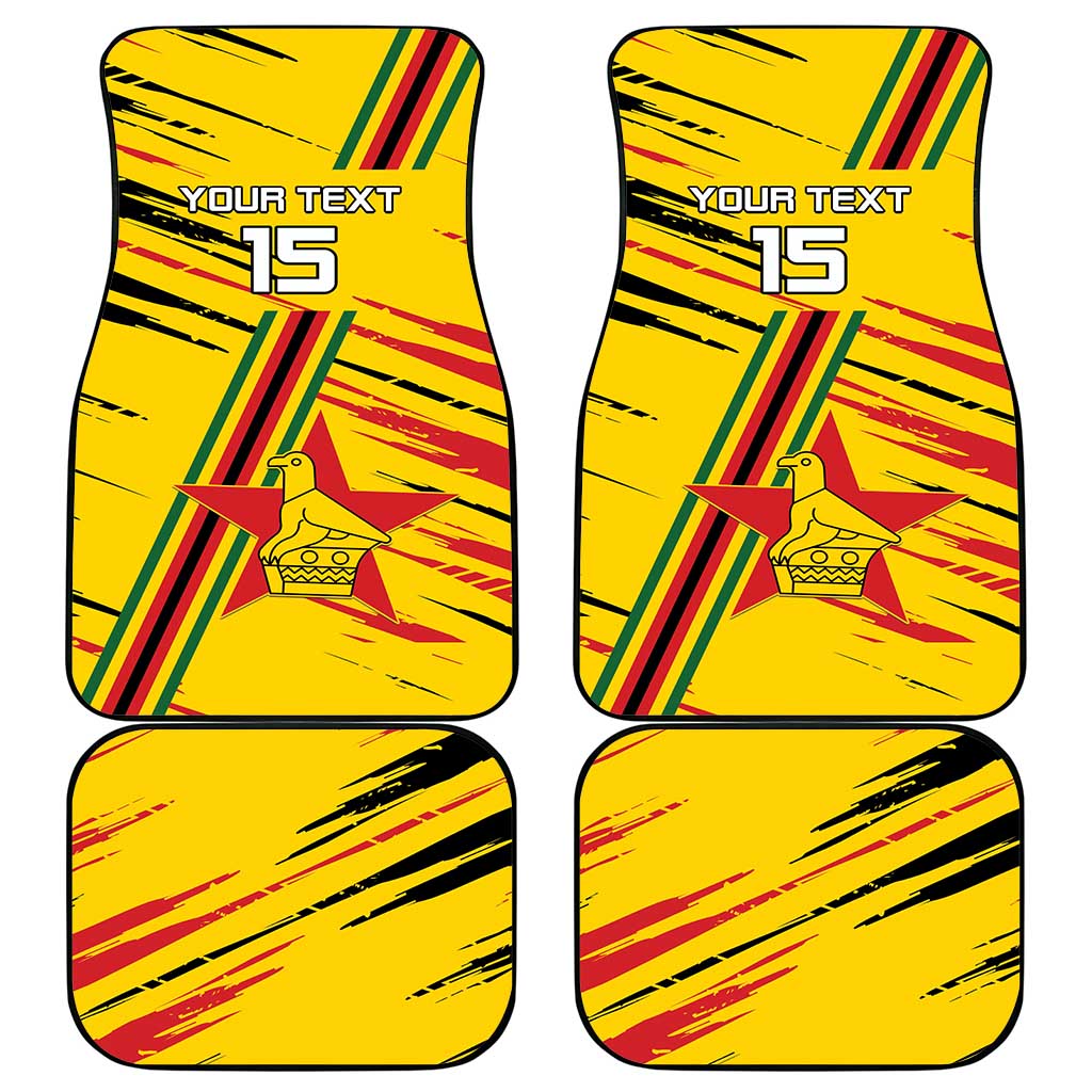 Custom Zimbabwe Football Car Mats Grunge Style