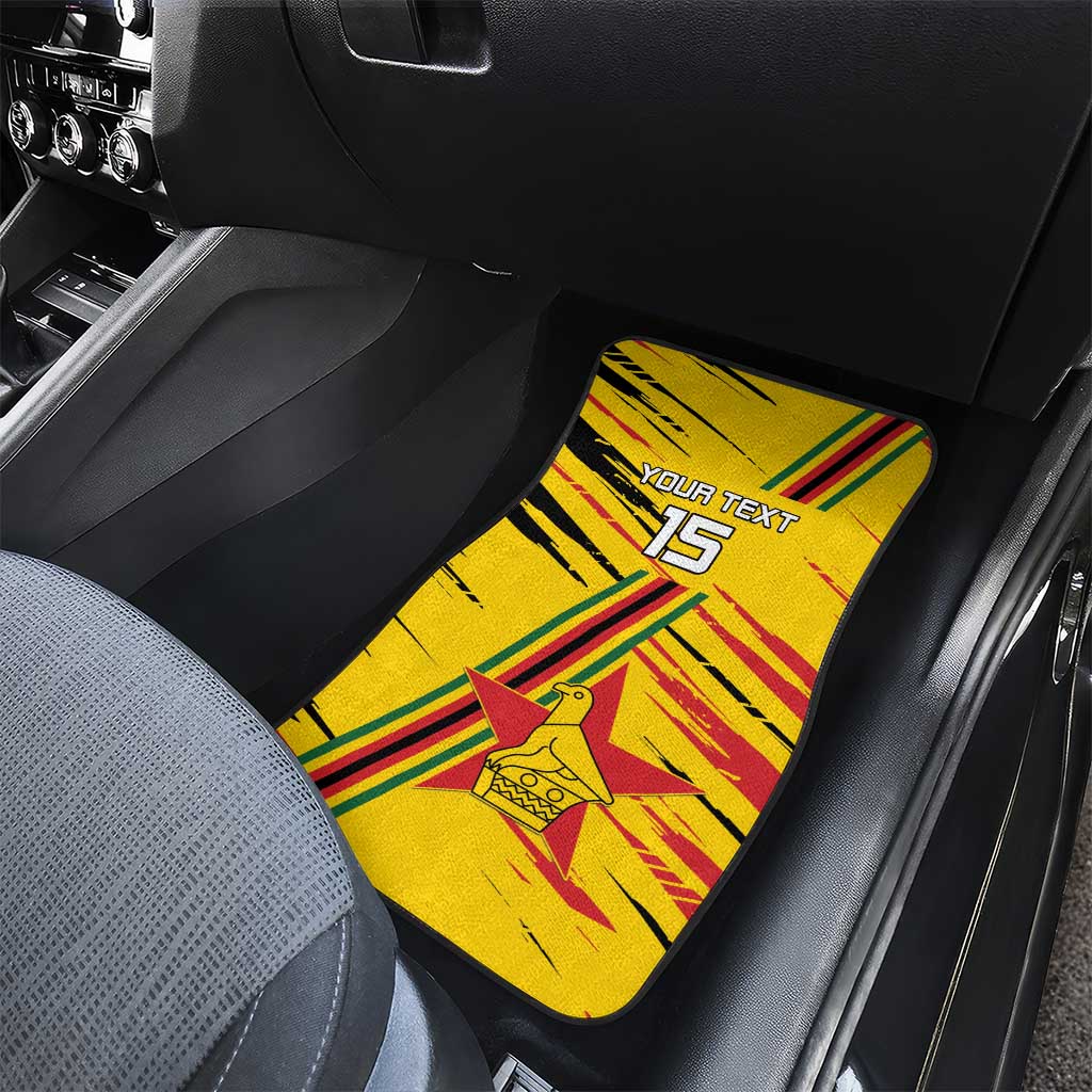 Custom Zimbabwe Football Car Mats Grunge Style