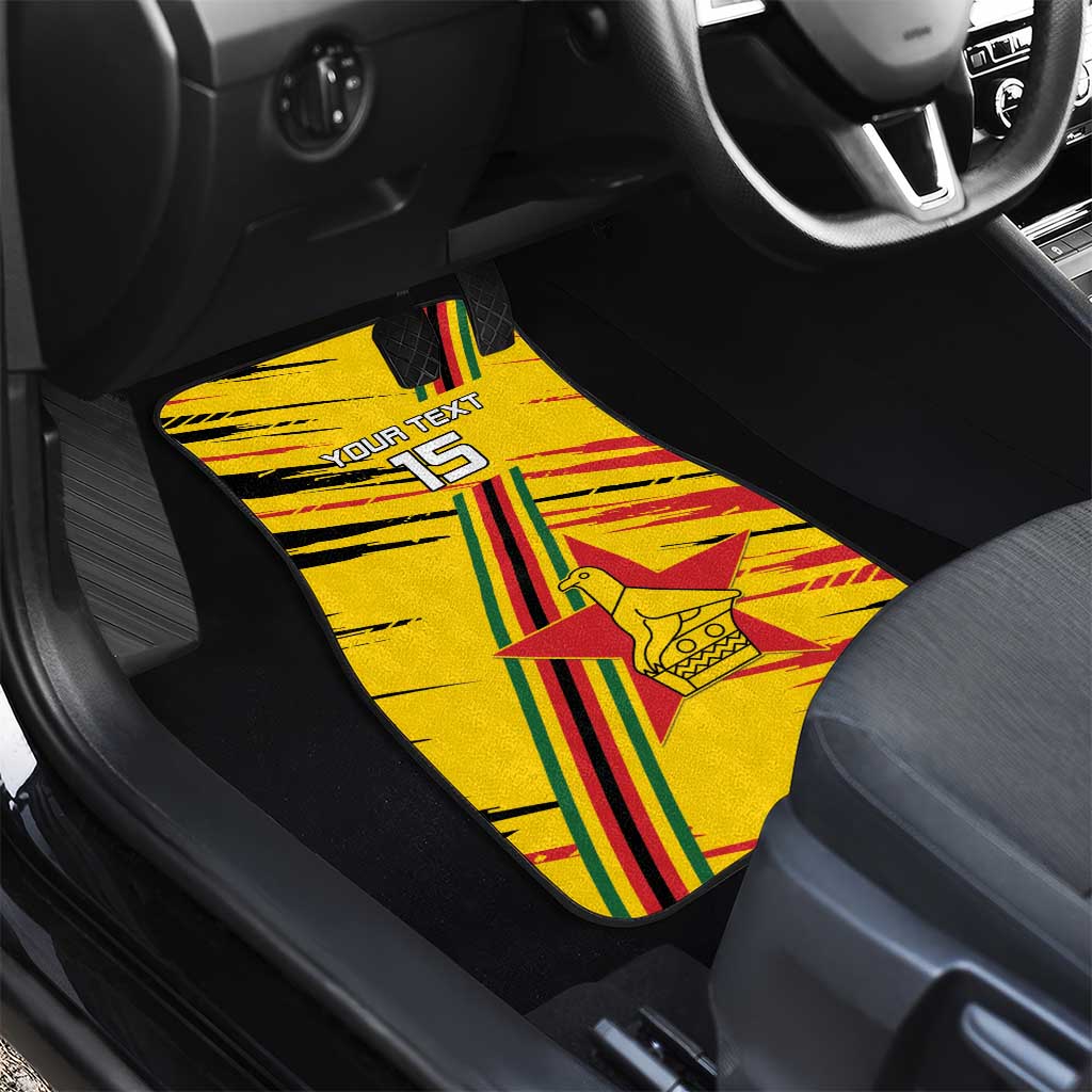 Custom Zimbabwe Football Car Mats Grunge Style
