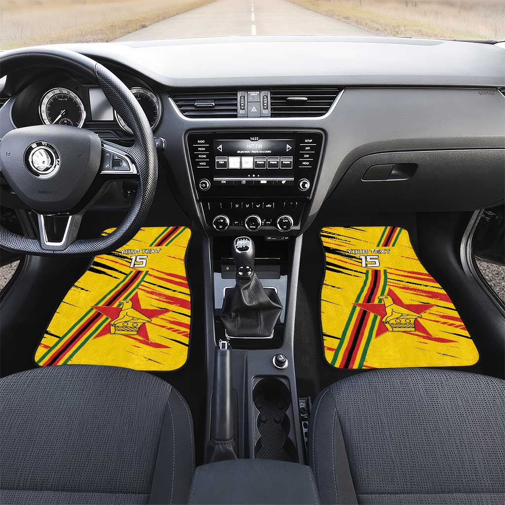 Custom Zimbabwe Football Car Mats Grunge Style