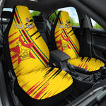 Custom Zimbabwe Football Car Seat Cover Grunge Style