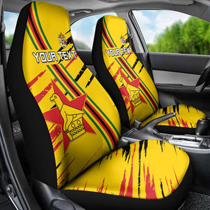 Custom Zimbabwe Football Car Seat Cover Grunge Style