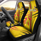 Custom Zimbabwe Football Car Seat Cover Grunge Style