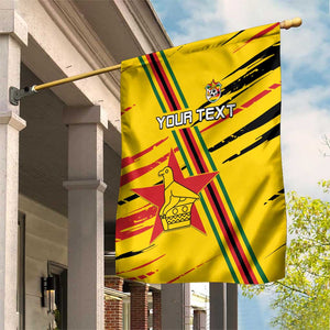 Custom Zimbabwe Football Garden Flag Grunge Style