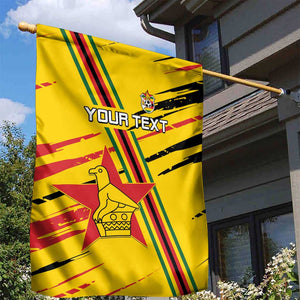 Custom Zimbabwe Football Garden Flag Grunge Style