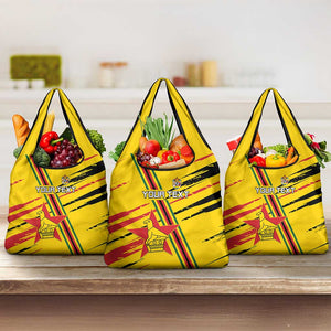 Custom Zimbabwe Football Grocery Bag Grunge Style
