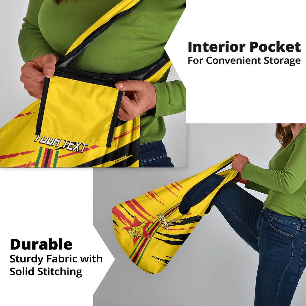 Custom Zimbabwe Football Grocery Bag Grunge Style