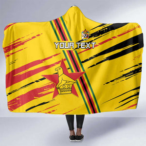 Custom Zimbabwe Football Hooded Blanket Grunge Style