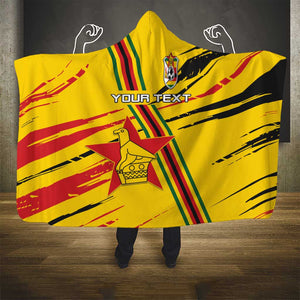 Custom Zimbabwe Football Hooded Blanket Grunge Style