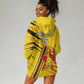 Custom Zimbabwe Football Hoodie Dress Grunge Style