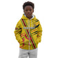 Custom Zimbabwe Football Kid Hoodie Grunge Style