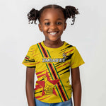 Custom Zimbabwe Football Kid T shirt Grunge Style