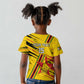 Custom Zimbabwe Football Kid T shirt Grunge Style