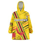 Custom Zimbabwe Football Kid Wearable Blanket Hoodie Grunge Style