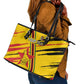 Custom Zimbabwe Football Leather Tote Bag Grunge Style