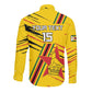 Custom Zimbabwe Football Long Sleeve Button Shirt Grunge Style