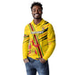Custom Zimbabwe Football Long Sleeve Polo Shirt Grunge Style