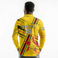 Custom Zimbabwe Football Long Sleeve Polo Shirt Grunge Style