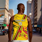 Custom Zimbabwe Football Men Tank Top Grunge Style