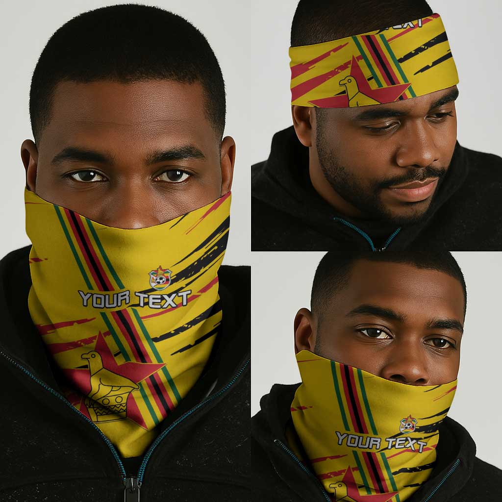 Custom Zimbabwe Football Neck Gaiter Grunge Style LT15