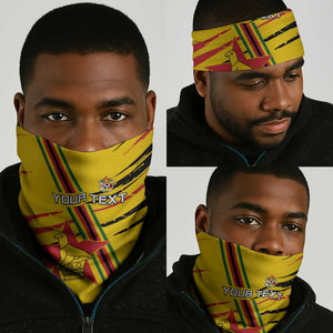 Custom Zimbabwe Football Neck Gaiter Grunge Style LT15