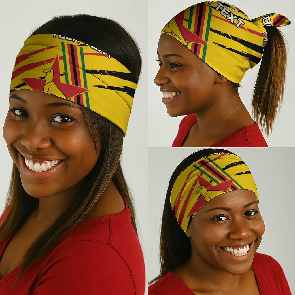 Custom Zimbabwe Football Neck Gaiter Grunge Style LT15