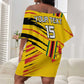 Custom Zimbabwe Football Off Shoulder Short Dress Grunge Style