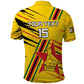 Custom Zimbabwe Football Polo Shirt Grunge Style