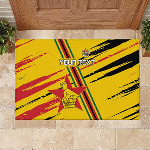 Custom Zimbabwe Football Rubber Doormat Grunge Style