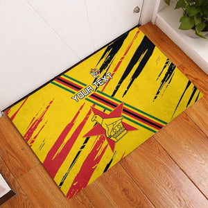 Custom Zimbabwe Football Rubber Doormat Grunge Style
