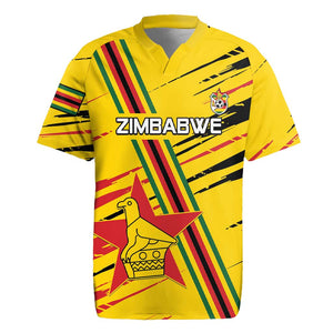 Custom Zimbabwe Football Rugby Jersey Grunge Style