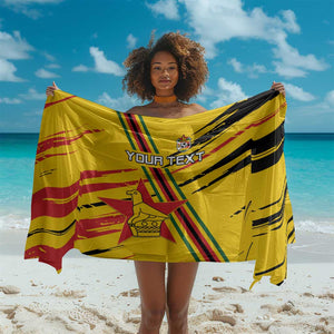 Custom Zimbabwe Football Sarong Grunge Style