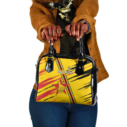 Custom Zimbabwe Football Shoulder Handbag Grunge Style