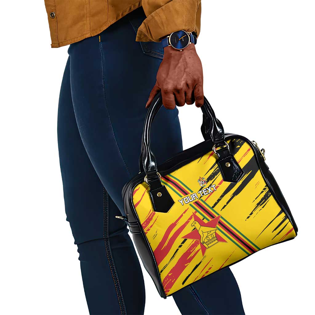 Custom Zimbabwe Football Shoulder Handbag Grunge Style