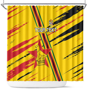 Custom Zimbabwe Football Shower Curtain Grunge Style