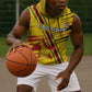 Custom Zimbabwe Football Sleeveless Hoodie Grunge Style - African Pride
