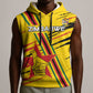 Custom Zimbabwe Football Sleeveless Hoodie Grunge Style - African Pride