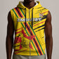 Custom Zimbabwe Football Sleeveless Zip Hoodie Grunge Style - African Pride