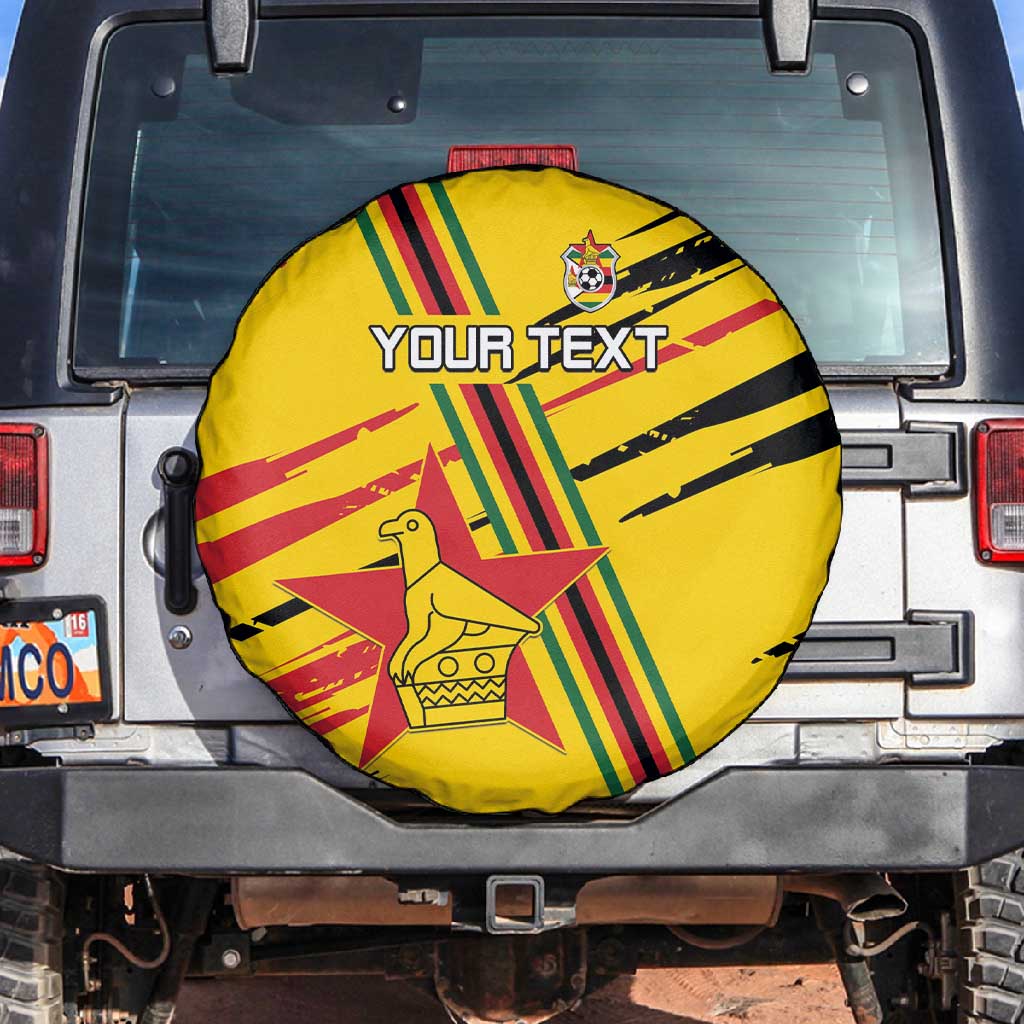 Custom Zimbabwe Football Spare Tire Cover Grunge Style