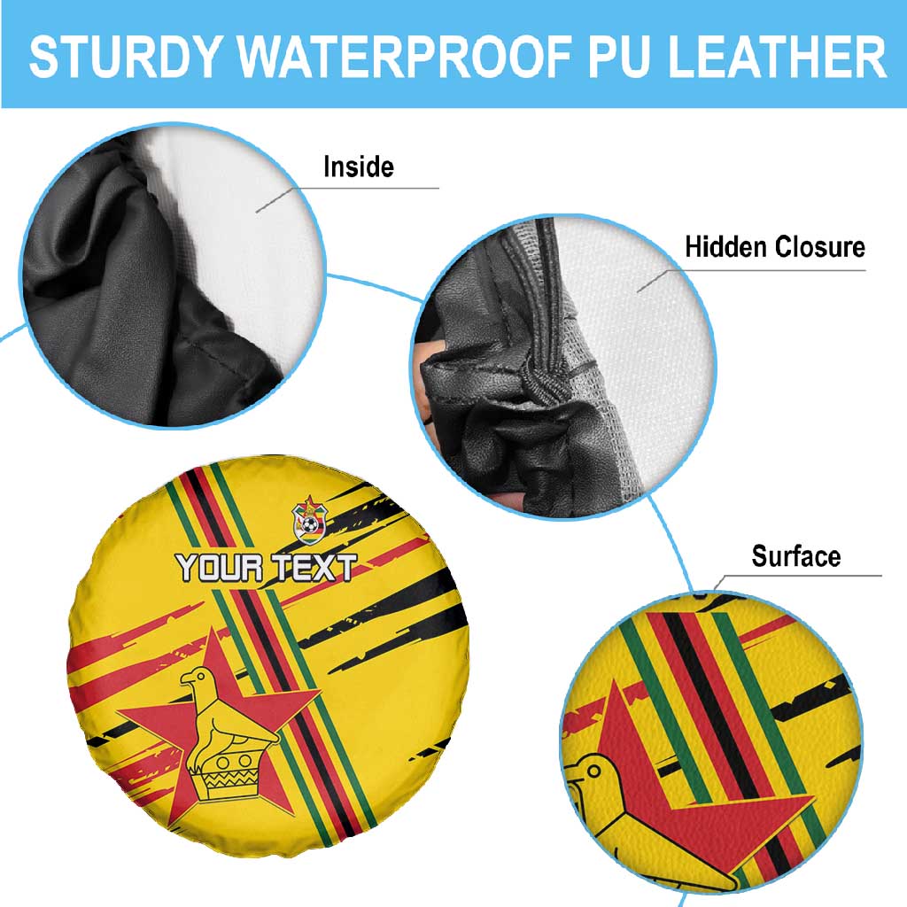 Custom Zimbabwe Football Spare Tire Cover Grunge Style