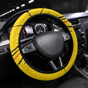 Zimbabwe Football Steering Wheel Cover Grunge Style