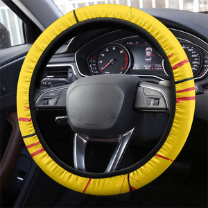 Zimbabwe Football Steering Wheel Cover Grunge Style
