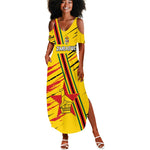 Custom Zimbabwe Football Summer Maxi Dress Grunge Style