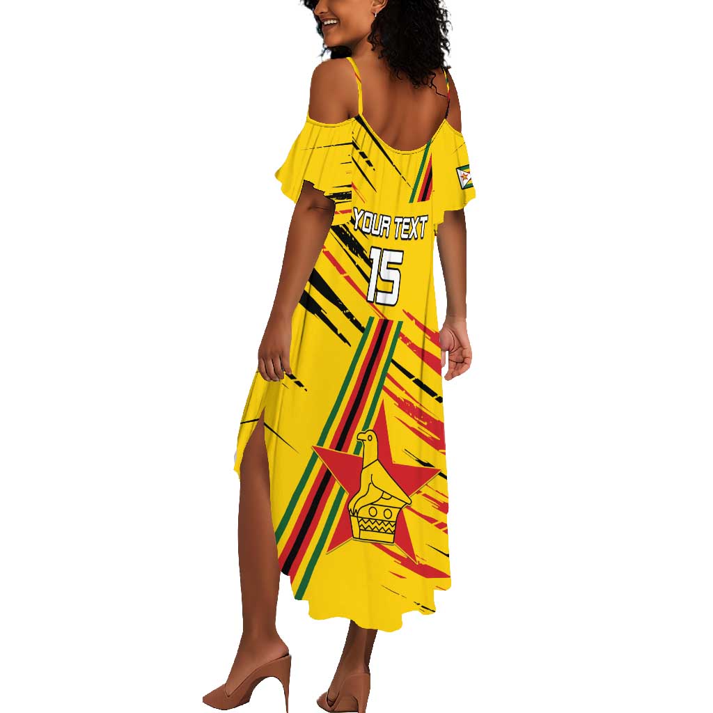 Custom Zimbabwe Football Summer Maxi Dress Grunge Style