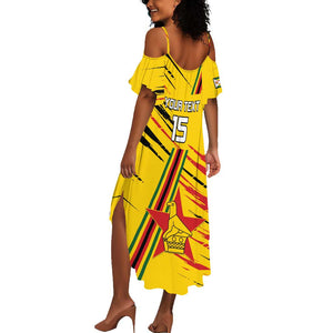Custom Zimbabwe Football Summer Maxi Dress Grunge Style