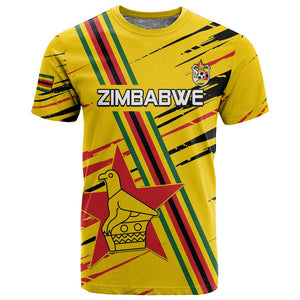 Custom Zimbabwe Football T shirt Grunge Style