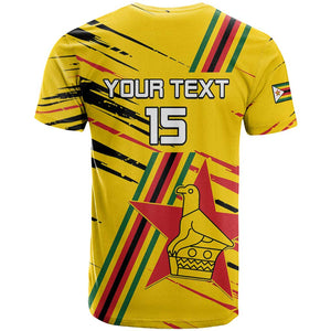 Custom Zimbabwe Football T shirt Grunge Style